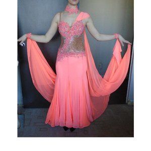 Ballroom  International dress Peach color